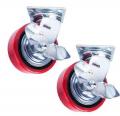 Колеса поворотные c боковым тормозом (полиуретан) Колеса поворотные c боковым тормозом (полиуретан)