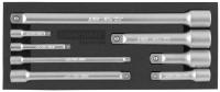 S24H5108S Набор удлинителей 1/4", 3/8", 1/2"DR, 50-250 мм, 8 предметов