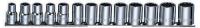 S05H4213S Набор головок торцевых 12-гранных MAXI-DRIVE 1/2"DR на держателе, SAE 3/8--1-1/8", 13 предметов