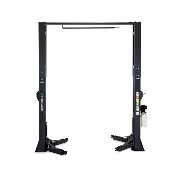 Автоподъемник двухстоечный ROSSVIK V2-5.5L г/п 5.5т, 380В, с верхней синхронизацией. Серый