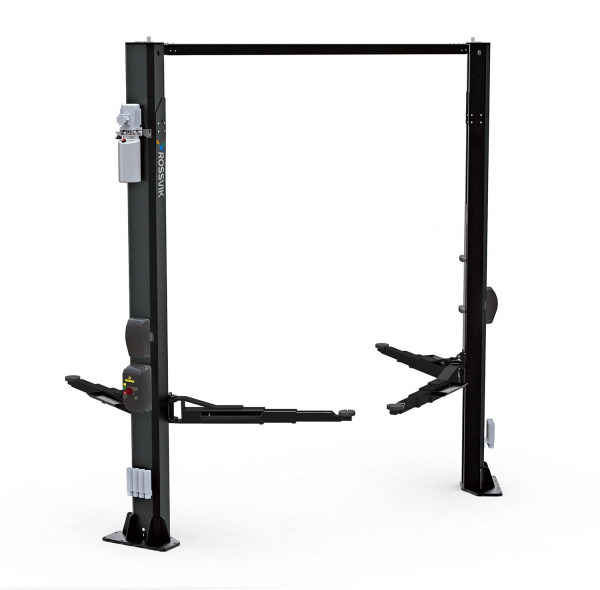 Автоподъемник двухстоечный ROSSVIK PRO V2-4.5L г/п 4.5т, 380В, с верхней синхронизацией. Серый